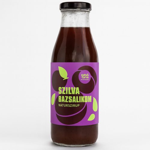 Bazsalikomos natúrszirup (500 ml)